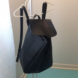 Zara trafaluc faux leather backpack